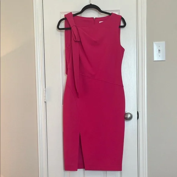 NWT Calvin Klein Neck Bow Dress - Picture 1 of 11